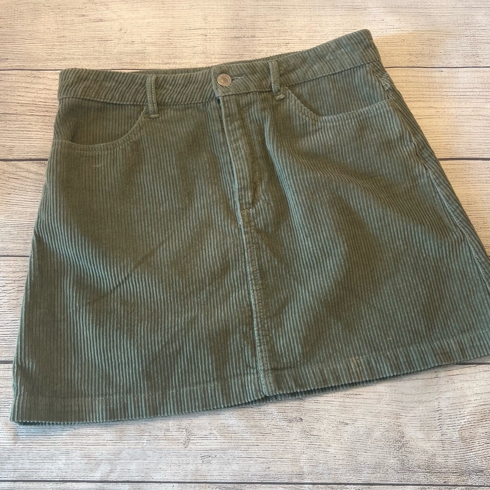 Forever 21 Green Corduroy Mini Skirt